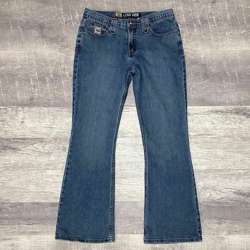 Cruel Girl Medium Wash Bootcut Western Jean Womens 11 (32.5X32) Low Rise Stretch